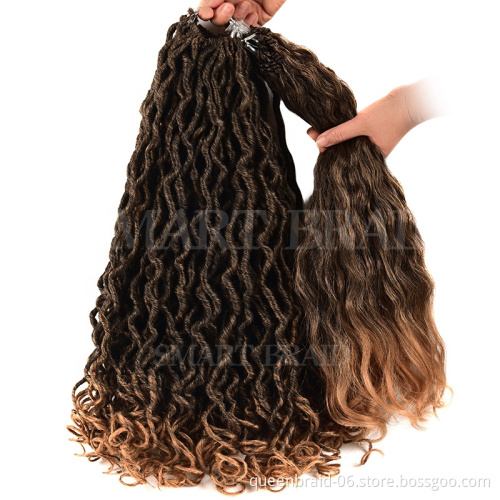 Faux Mermaid Locs 20 inch Synthetic Braiding Crochet Hair 18 roots/pack Ombre Crochet Hair Extension For Afro Women